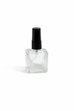 Load image into Gallery viewer, [ZMS74] Transparent Glass Wave Square Bottle With Black Mist Spray 6 to 8ml

