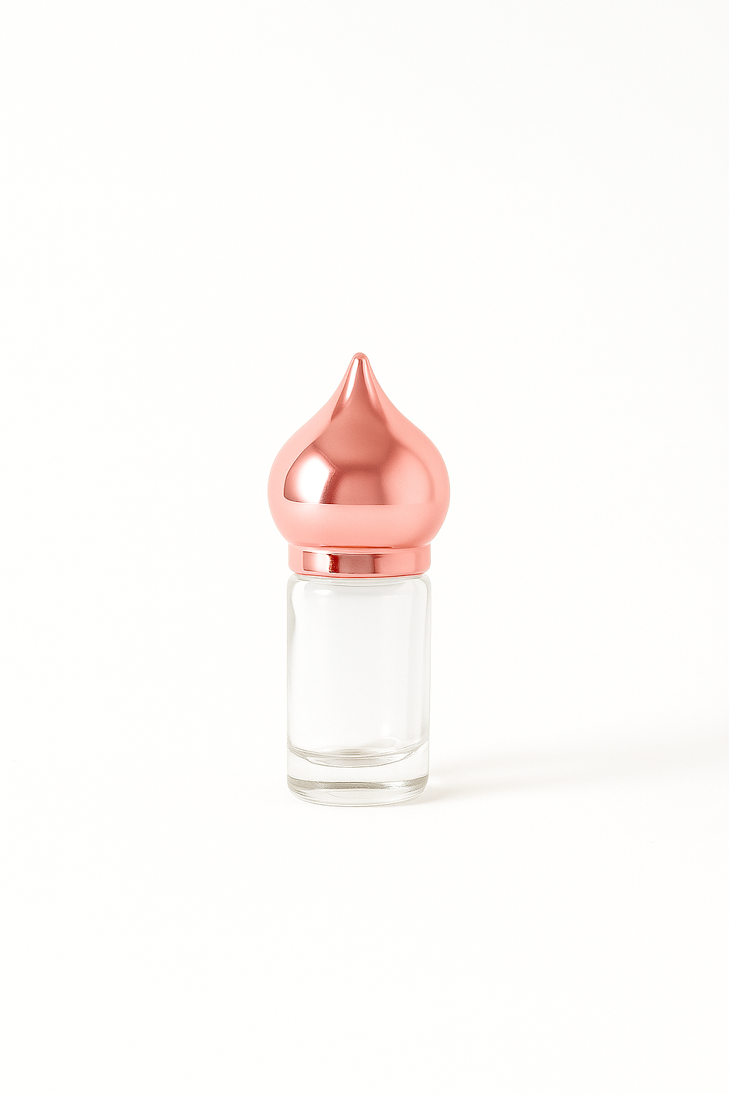 [ZMAR01] Mini Glass Attar Bottle With Rose Gold Cap