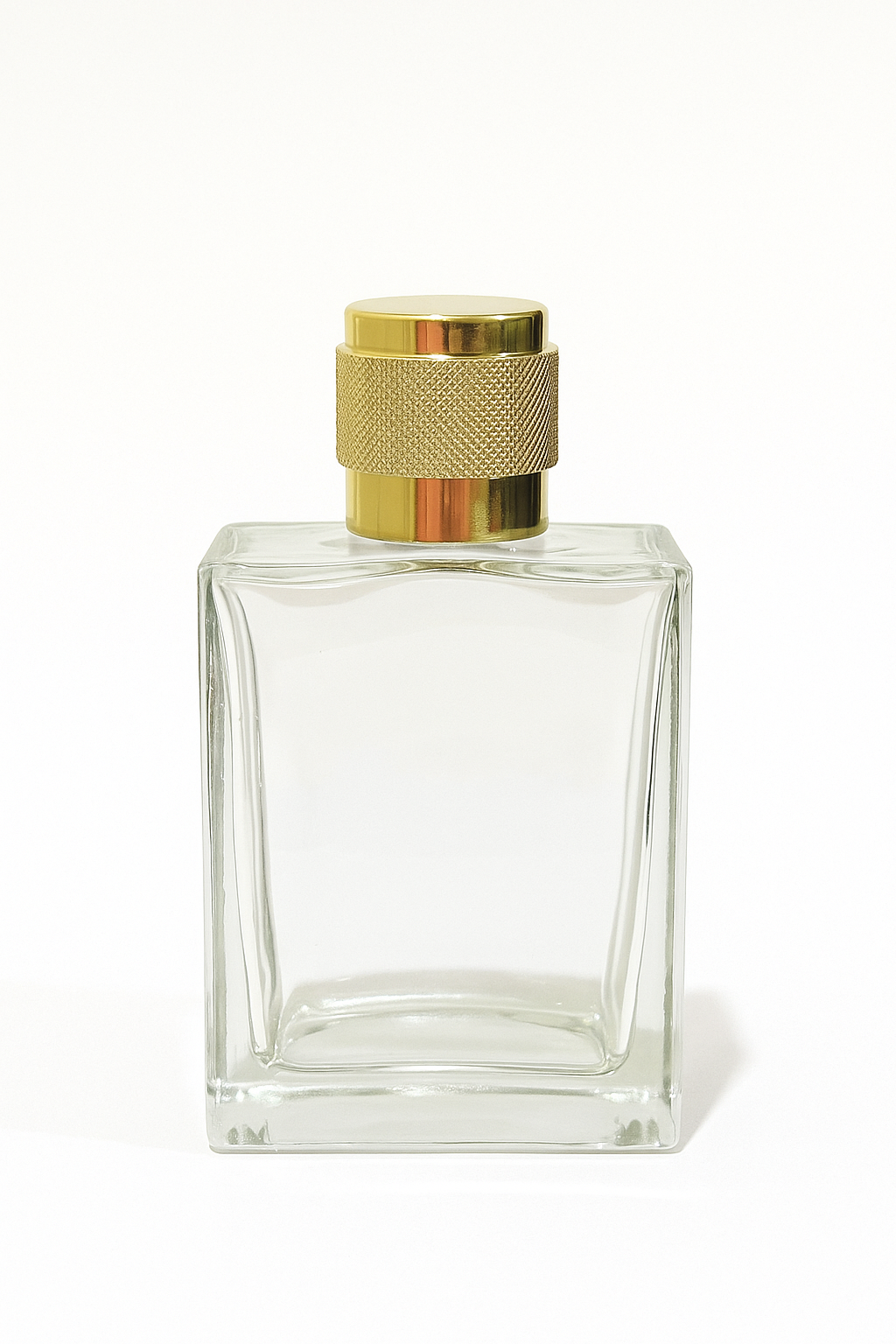 [ZMS50] Transparent Perfume Bottle With Gold Cap - 100ml