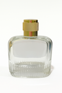 [ZMS49] Transparent Perfume Bottle With Gold Cap - 100ml