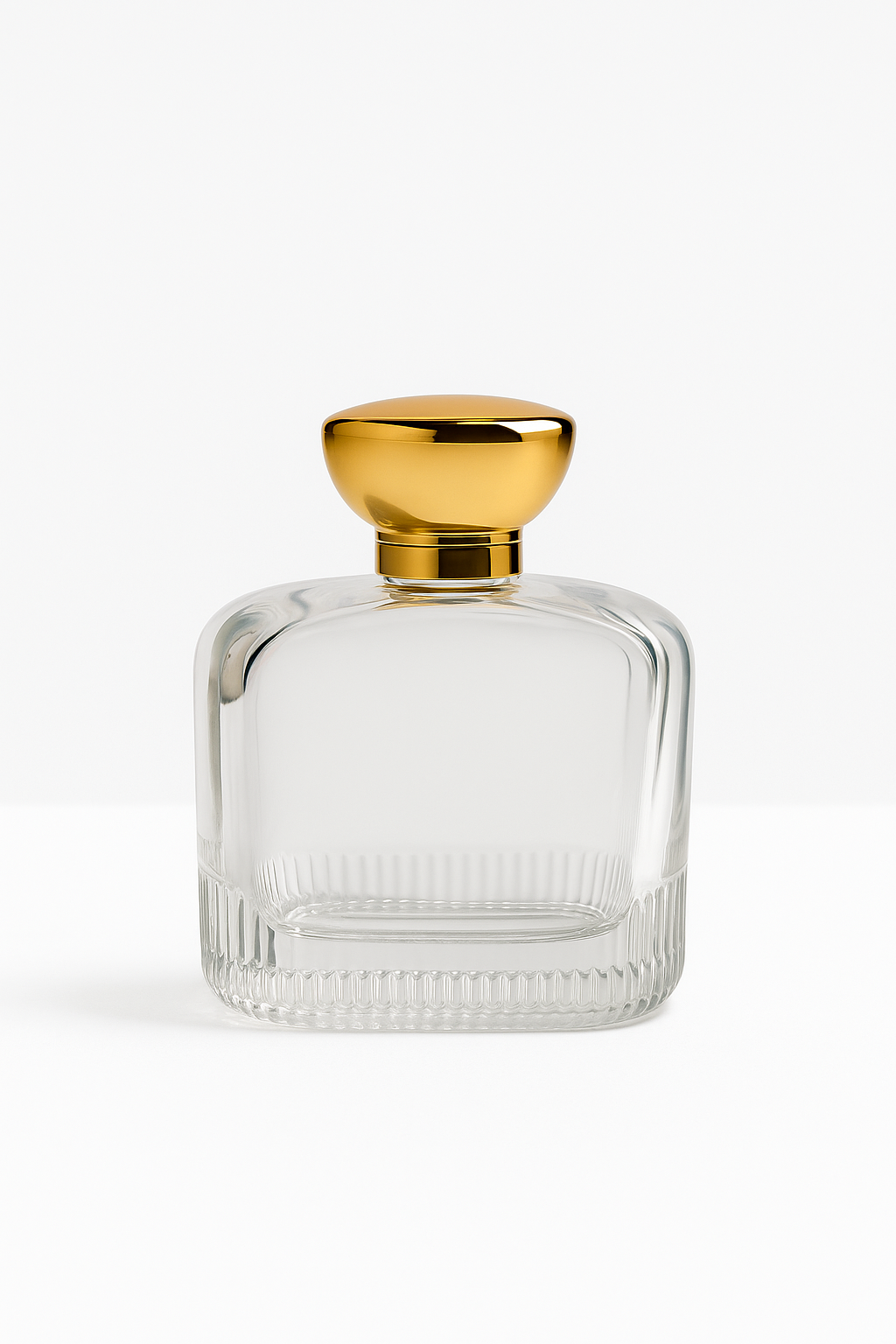 [ZMS47] Transparent Perfume Bottle With Gold Cap - 100ml
