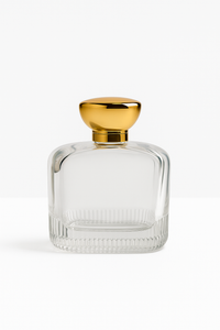 [ZMS47] Transparent Perfume Bottle With Gold Cap - 100ml