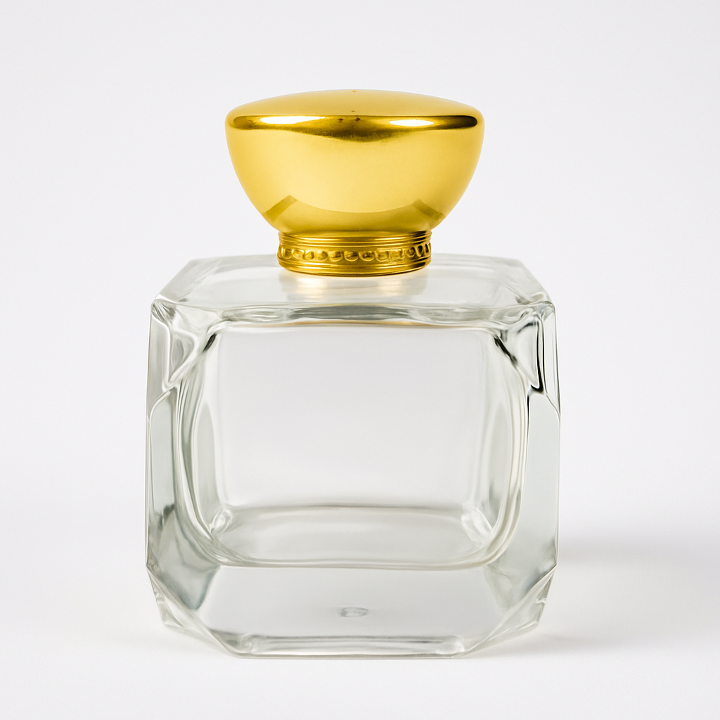 [ZMS46] Transparent Perfume Bottle With Gold Cap - 100ml
