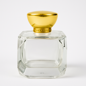 [ZMS46] Transparent Perfume Bottle With Gold Cap - 100ml
