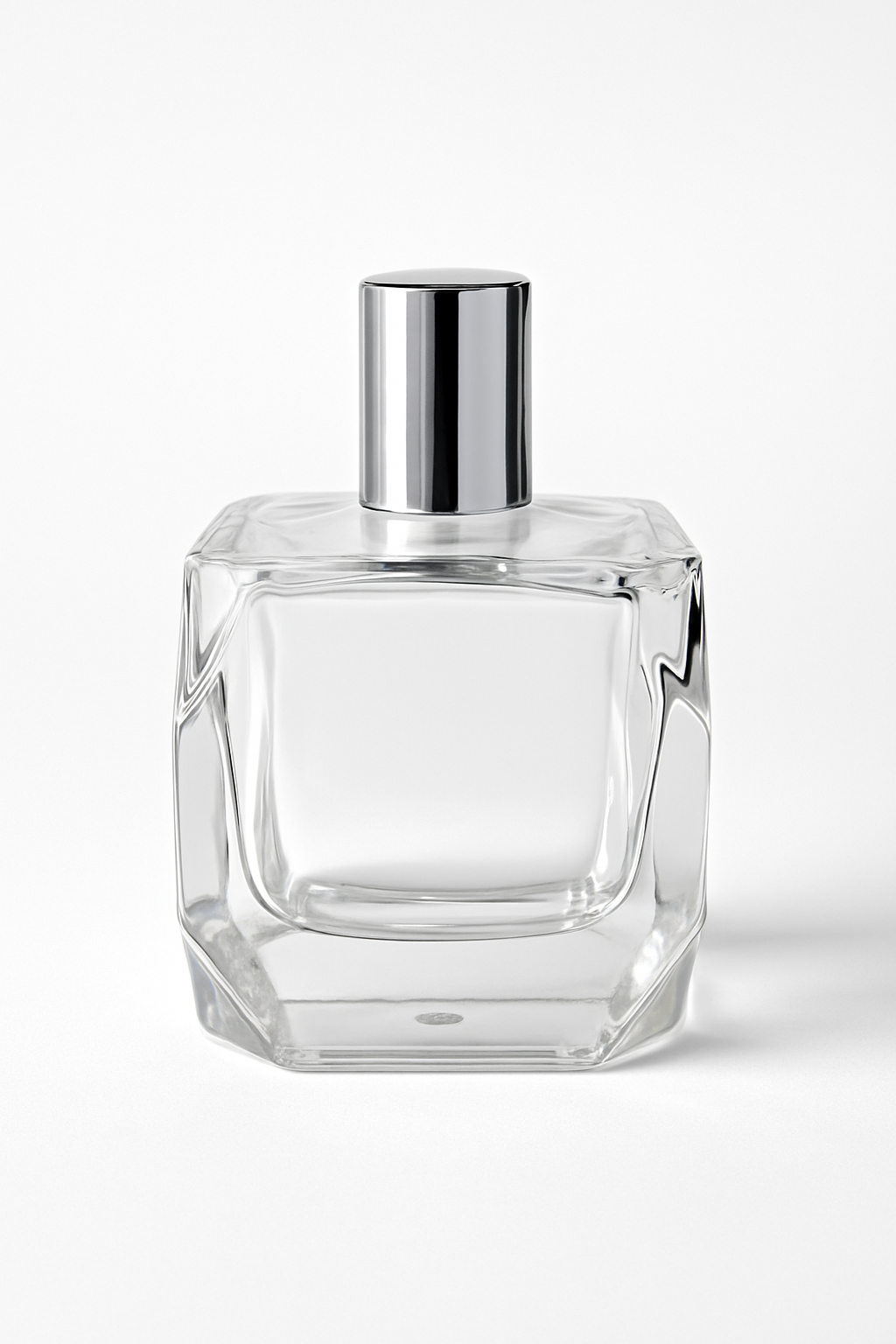 [ZMS55] Transparent Perfume Bottle With Silver Cap - 100ml