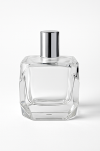 [ZMS55] Transparent Perfume Bottle With Silver Cap - 100ml