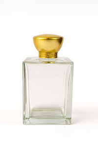 [ZMS48] Transparent Perfume Bottle With Gold Cap - 100ml
