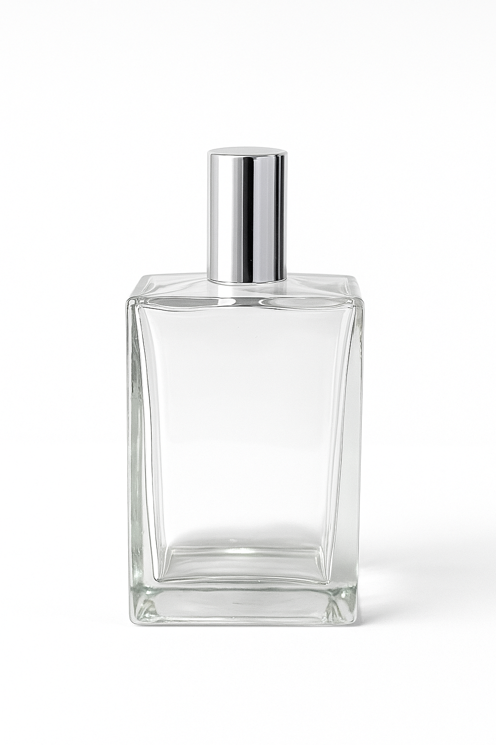 [ZMS54] Transparent Perfume Bottle With Silver Cap - 100ml