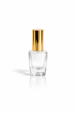 Load image into Gallery viewer, [ZMS83] Transparent Glass Rectangle Bottle With Gold Spray &amp; Golden Cap - 8ml
