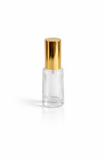 Load image into Gallery viewer, [ZMS84] Transparent Glass Conical Bottle With Gold Spray &amp; Golden Cap -8ml

