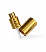Load image into Gallery viewer, [ZMG189] Frosted Flat Glass Bottle With Full Gold Lotion Pump &amp; Gold Overcap - 30ml &amp; 100ml

