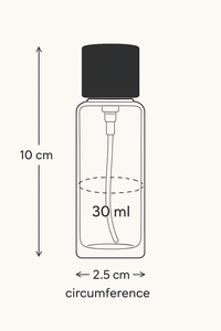[ZMS02] Transparent Glass Perfume Bottle With Simple Black  Cap - 30ml