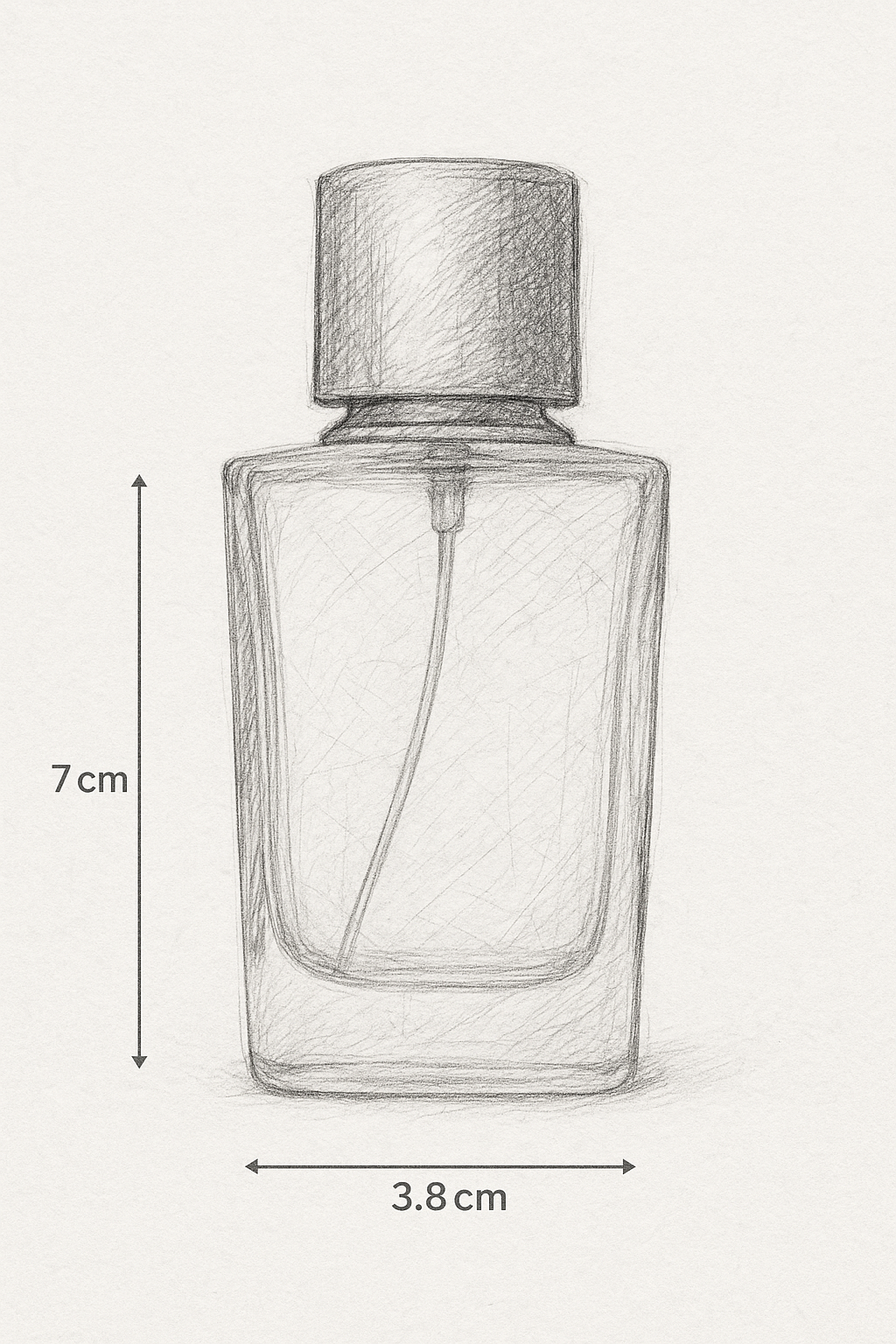[ZMS34] Transparent Glass Perfume Bottle With Gold Cap - 30ml