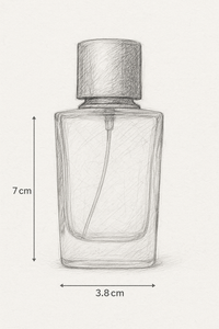 [ZMS34] Transparent Glass Perfume Bottle With Gold Cap - 30ml