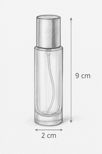 [ZMS44] Clear Slim Transparent Glass Perfume Bottle With Gold Screw Cap - 10ml