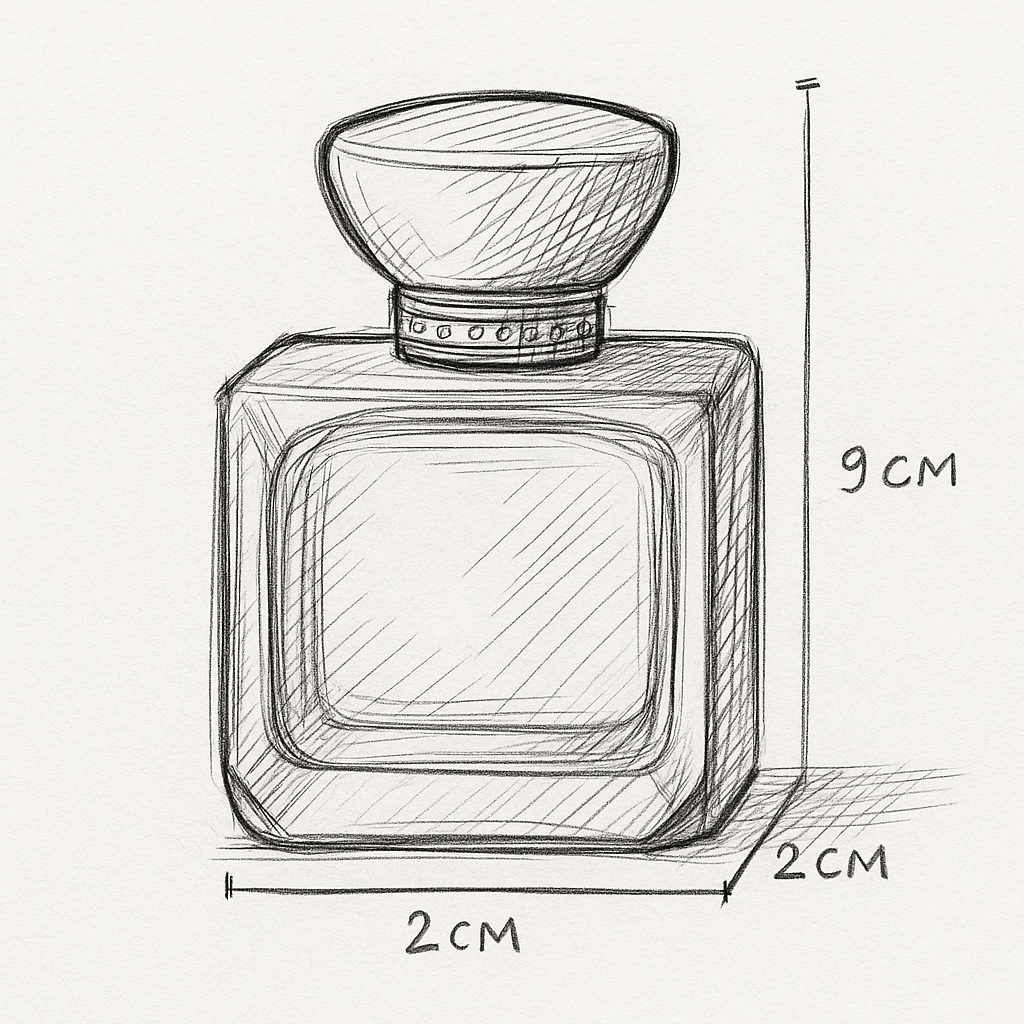 [ZMS46] Transparent Perfume Bottle With Gold Cap - 100ml