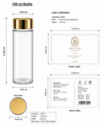 Load image into Gallery viewer, [ZMT132] Transparent Bottle With Gold Screw Cap   100ml &amp; 150ml  &amp; 200ml

