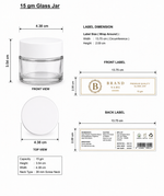 Load image into Gallery viewer, [ZMJ74] Glass Jar With White Metallized Cap - 15 gm
