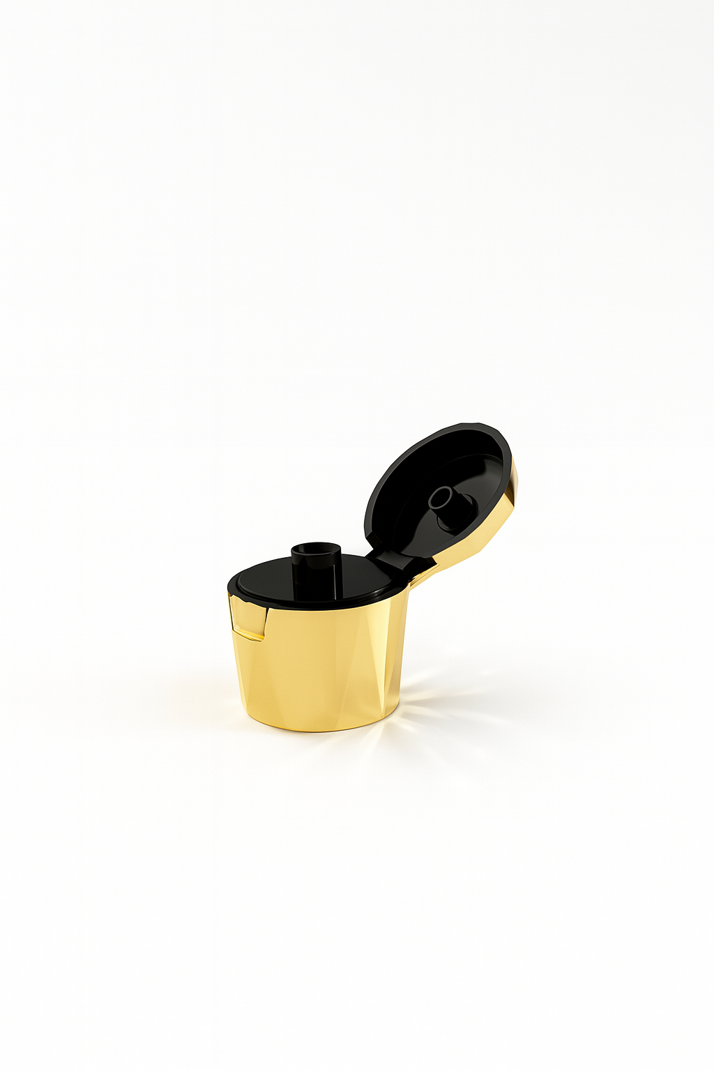 [ZMPC48] Gold Metallized  Fliptop Cap