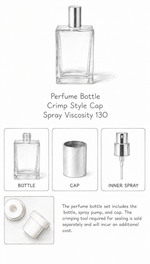 Load image into Gallery viewer, [ZMS12] Transparent Glass Perfume Bottle With Long Silver Matte Cap - 50ml

