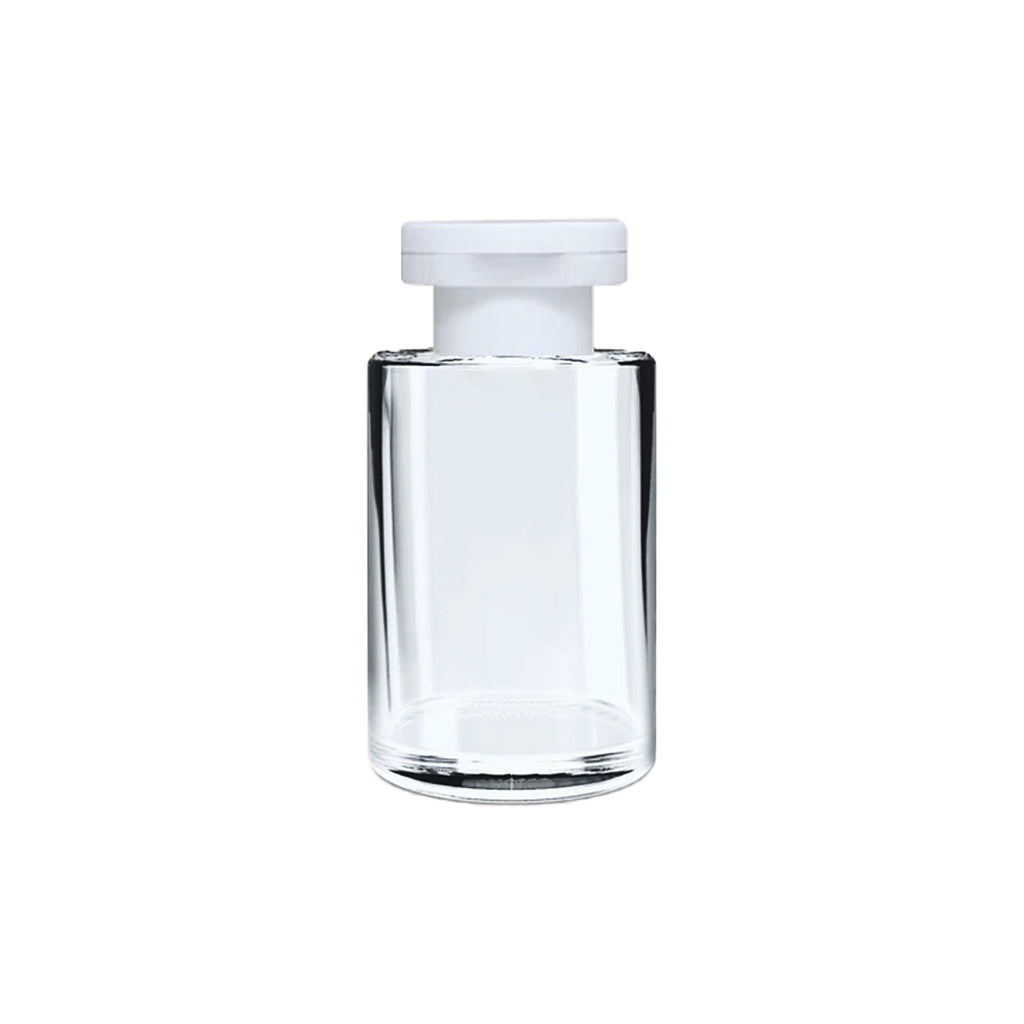 Clear Transparent Glass  Bottle, Transparent Bottle , Zenvista Packagings, Packagings Solution, Elite cap,  Transparent Bottle with  White Elite cap, Cosmetic Bottle, Cosmetic Products, Packaging Bottle For  Body Wash, Mssage Oil, Perfume Bottle,  Medicine