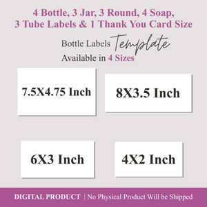 Customized Body Product Labels, DIY Cosmetic Label Editable Cosmetic Labels, Candle Label, Cosmetic Label Printable, Custom Skin Care Labels