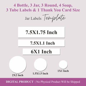 Customized Body Product Labels, DIY Cosmetic Label Editable Cosmetic Labels, Candle Label, Cosmetic Label Printable, Custom Skin Care Labels