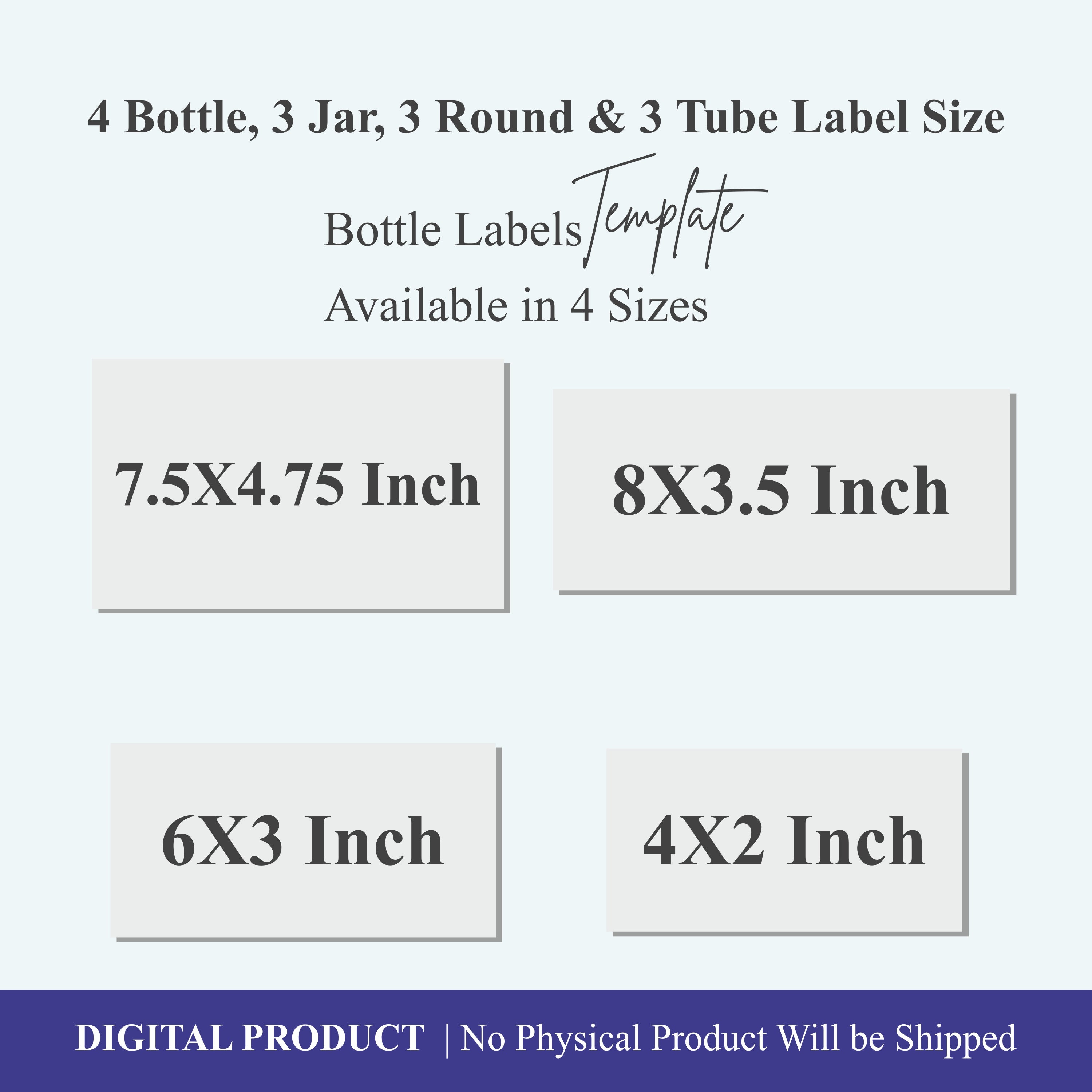 Digital labels, customized label, diy, Templates, canva editing, editable labels, product labels, bottle label, jar label, serum bottle label, shampoo bottle label. jar & containers