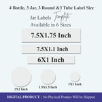 Load image into Gallery viewer, Digital labels, customized label, diy, Templates, canva editing, editable labels, product labels, bottle label, jar label, serum bottle label, shampoo bottle label. jar &amp; containers
