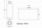 Load image into Gallery viewer, [ZMWH10] HDPE White Cupbase Bottle With Gold Fliptop Cap -100 &amp; 250ml
