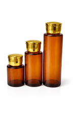 Load image into Gallery viewer, [ZMA53] Amber Sleek Bottle With Disco Fliptop Cap - 30ml,50ml &amp; 100ml
