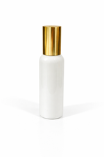 Load image into Gallery viewer, [ZMW124] White Round Pet Bottle With Full Gold Lotion Pump &amp; Gold Overcap - 50ml &amp; 100ml
