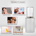 Load image into Gallery viewer, Beautiful Frosted Glass Bottle With White AS Mist Spray [ZMG58] 25ML, 30ML, 50ML &amp; 100ml
