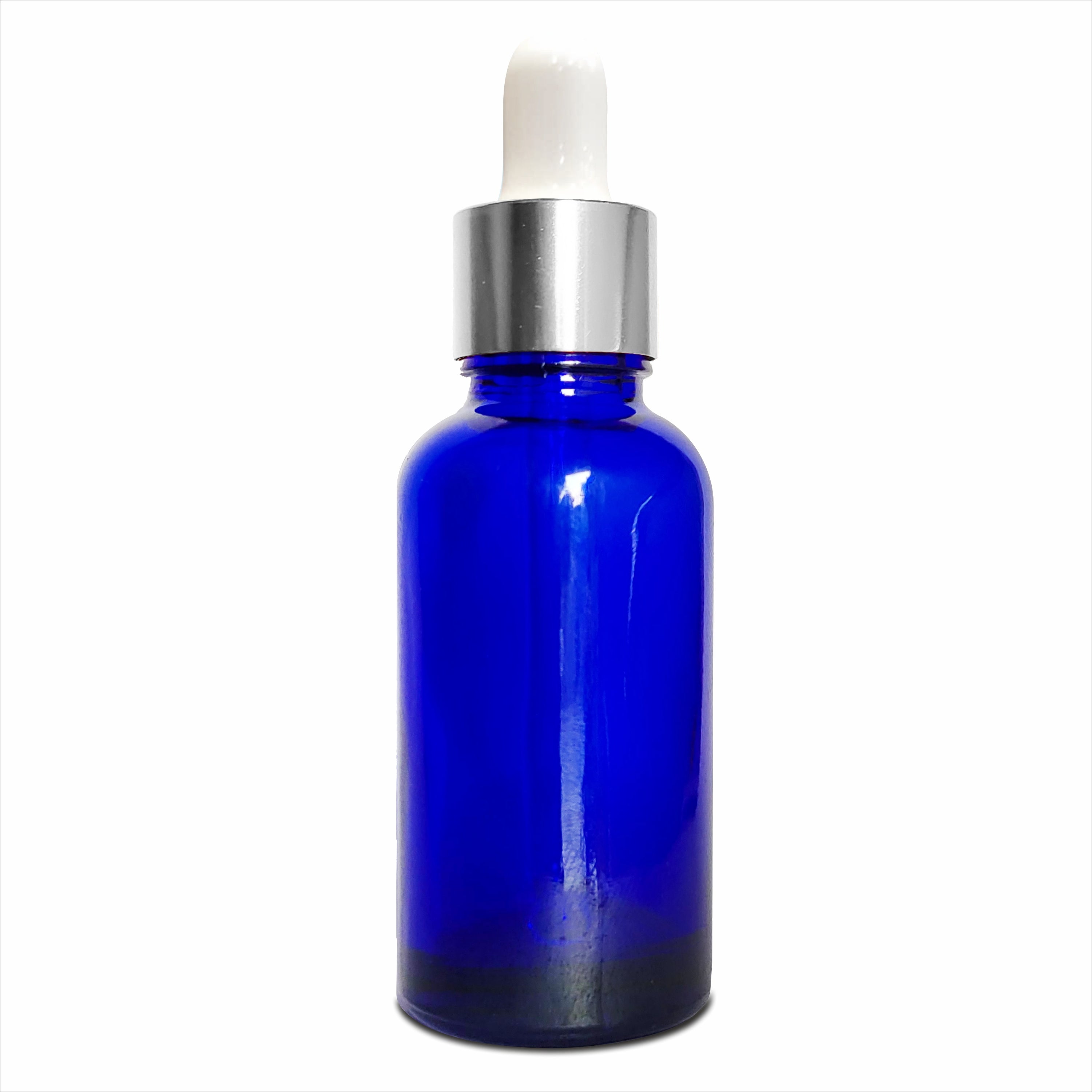 Blue Color Glass Bottle with Silver Plated dropper- 25ml,30ml [ZMG12]
