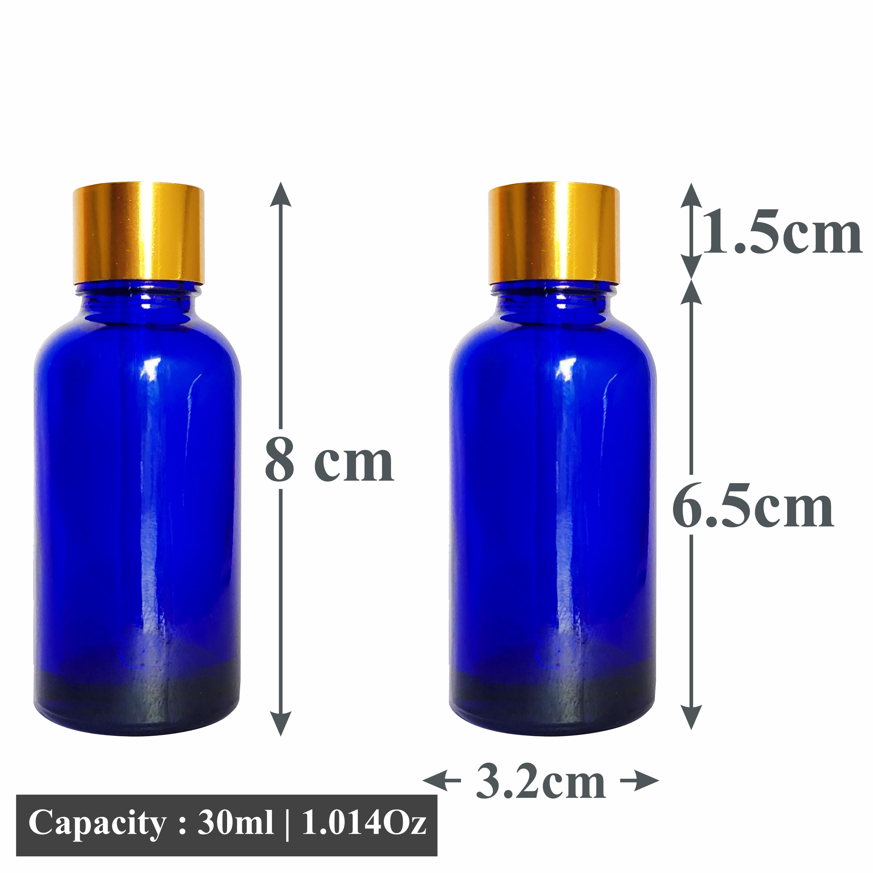 Blue Color Bottle With Golden Screw Cap-25ml,30ml [ZMG11]