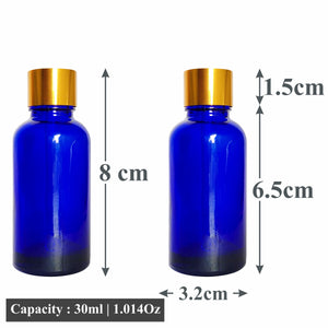[ZMG11] Blue Bottle With Gold Screw Cap - 25ml & 30ml