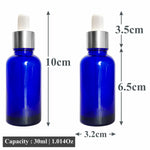 Load image into Gallery viewer, Blue Color Glass Bottle with Silver Plated dropper- 25ml,30ml [ZMG12]

