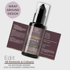 Product Label Template Editable Cosmetic Label Template Skin Care Label Essential Oil Bottle Label Body-care Label Printable Label Canva