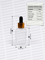 Load image into Gallery viewer, [ZMG208] Frosted Ractangle Bottle With Gold Black Droper - 30ml
