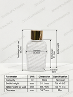 Load image into Gallery viewer, [ZMG209] Frosted Rectangle Bottle With Gold Screw Cap - 30ml
