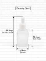 Load image into Gallery viewer, [ZMG212] Frosted Ractangle Bottle With White Droper - 30ml
