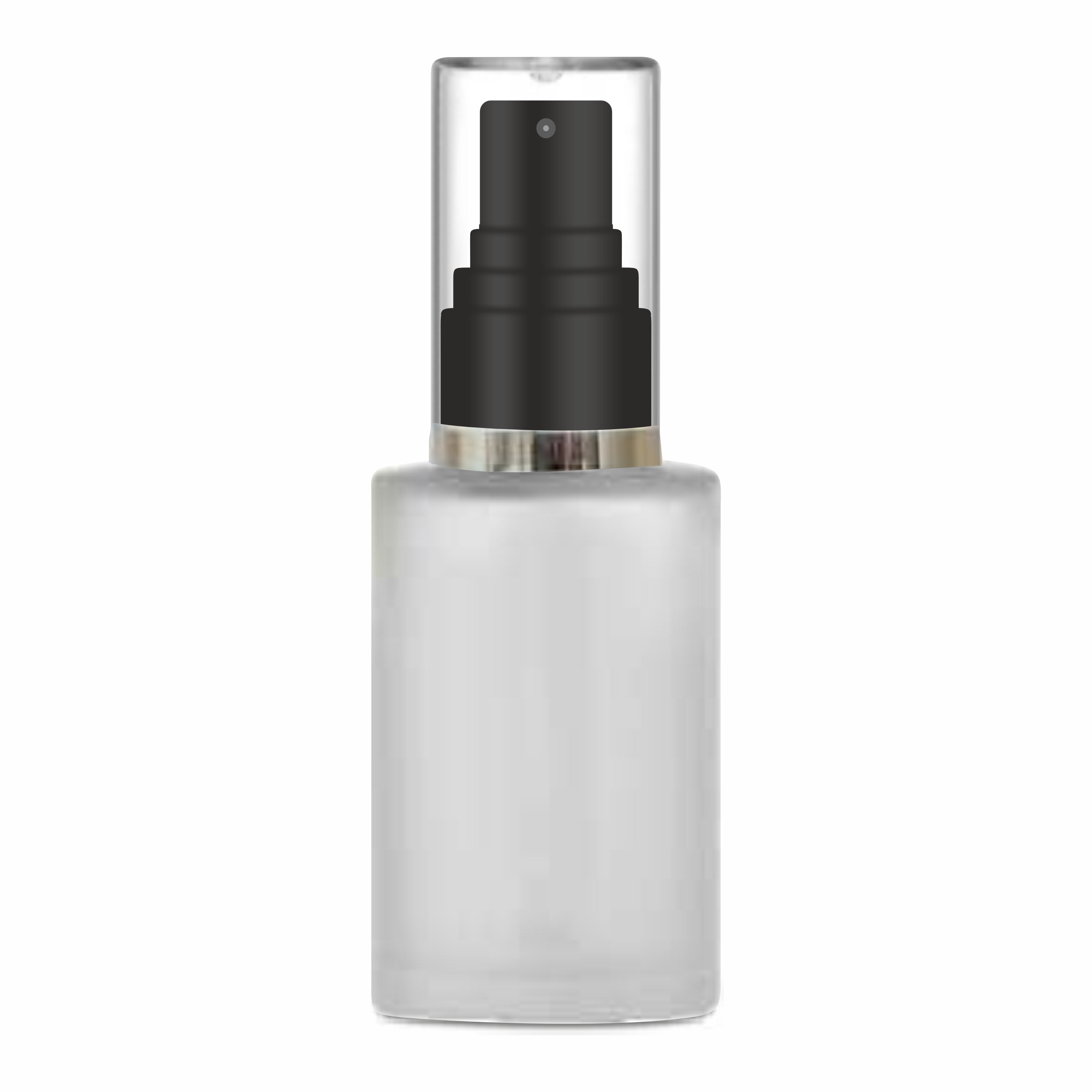 ZMG62 | FLAT SHOULDER TRANSPARENT CLEARGLASS BOTTLE | 30ml, 50ml & 100ml