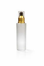 Load image into Gallery viewer, [ZMG183] Frosted Glass Bottle With Full Gold &amp; Black Lotion Pump - 30ml,50ml &amp; 100ml

