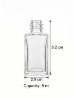 Load image into Gallery viewer, [ZMS86] Transparent Glass Rectangle Bottle With Black Spray - 8ml
