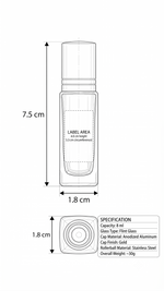 Load image into Gallery viewer, [ZMG25] Transparent Glass Roll On Bottle, Square - 8ml
