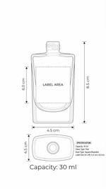 Load image into Gallery viewer, [ZMS35] Transparent Glass Perfume Bottle With Silver Cap - 30ml
