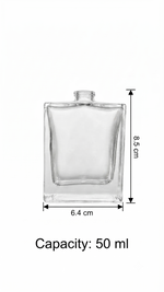 Load image into Gallery viewer, [ZMG185] Transparent Rectangular Glass Bottle With Long Gold Lotion Pump &amp; Gold Overcap - 50ml &amp;100ml
