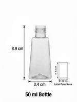 Load image into Gallery viewer, [ZMT87] Pyramid Clear Transparent Bottle With Black Applicator Cap - 50ml &amp; 100ml
