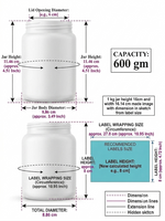 Load image into Gallery viewer, [ZMJ13] Micra Jar with White &amp; Silver Cap- 250gm, 500gm, 600gm &amp; 1kg
