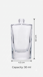 Load image into Gallery viewer, [ZMS35] Transparent Glass Perfume Bottle With Silver Cap - 30ml
